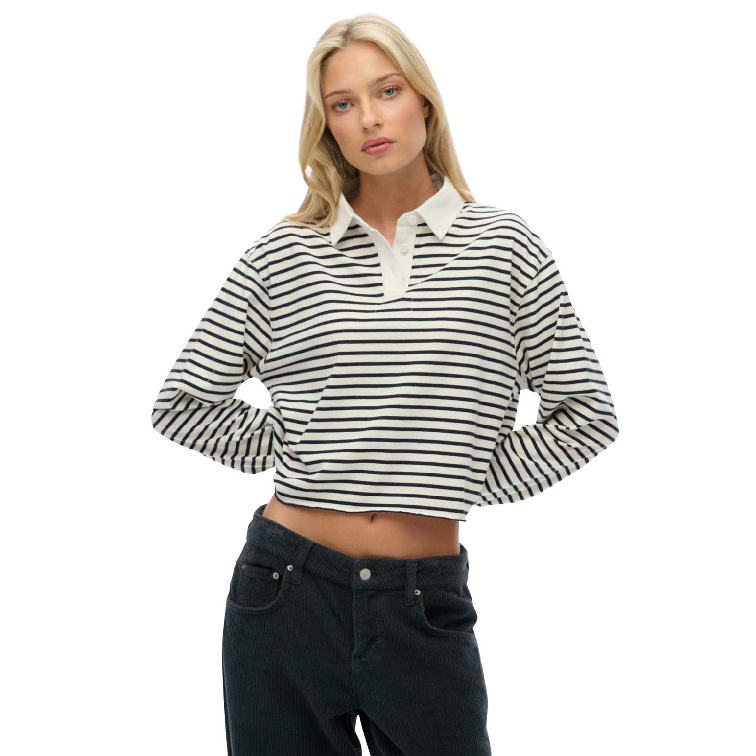 Superdry Ath Ess Cropped Stripe Rugby